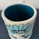 2 cups maja white and blue enamelled ceramic cups