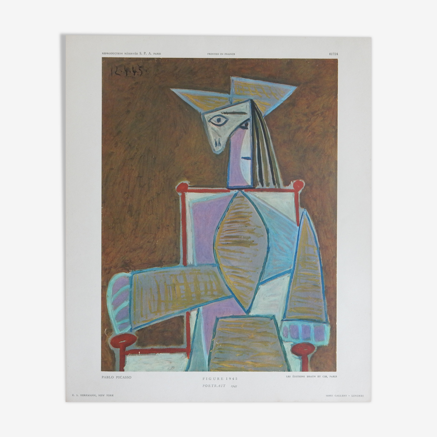 Picasso Figure 1945 reproduction Editions Braun Cie - Paris