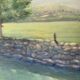 Vintage Original Oil On Canvas Painting Rural Landscape  1995