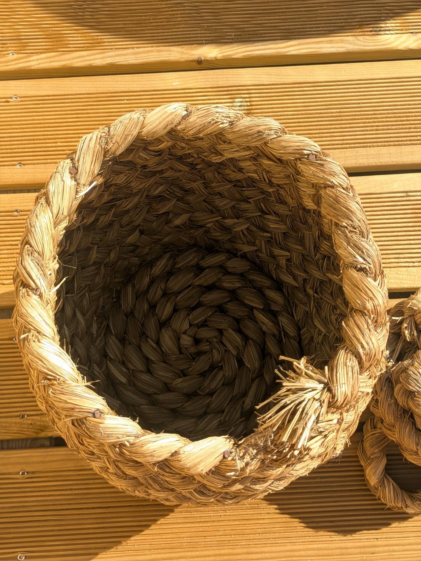 Old straw basket