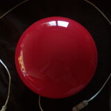 Table lamp flat ball, red mushroom with switch