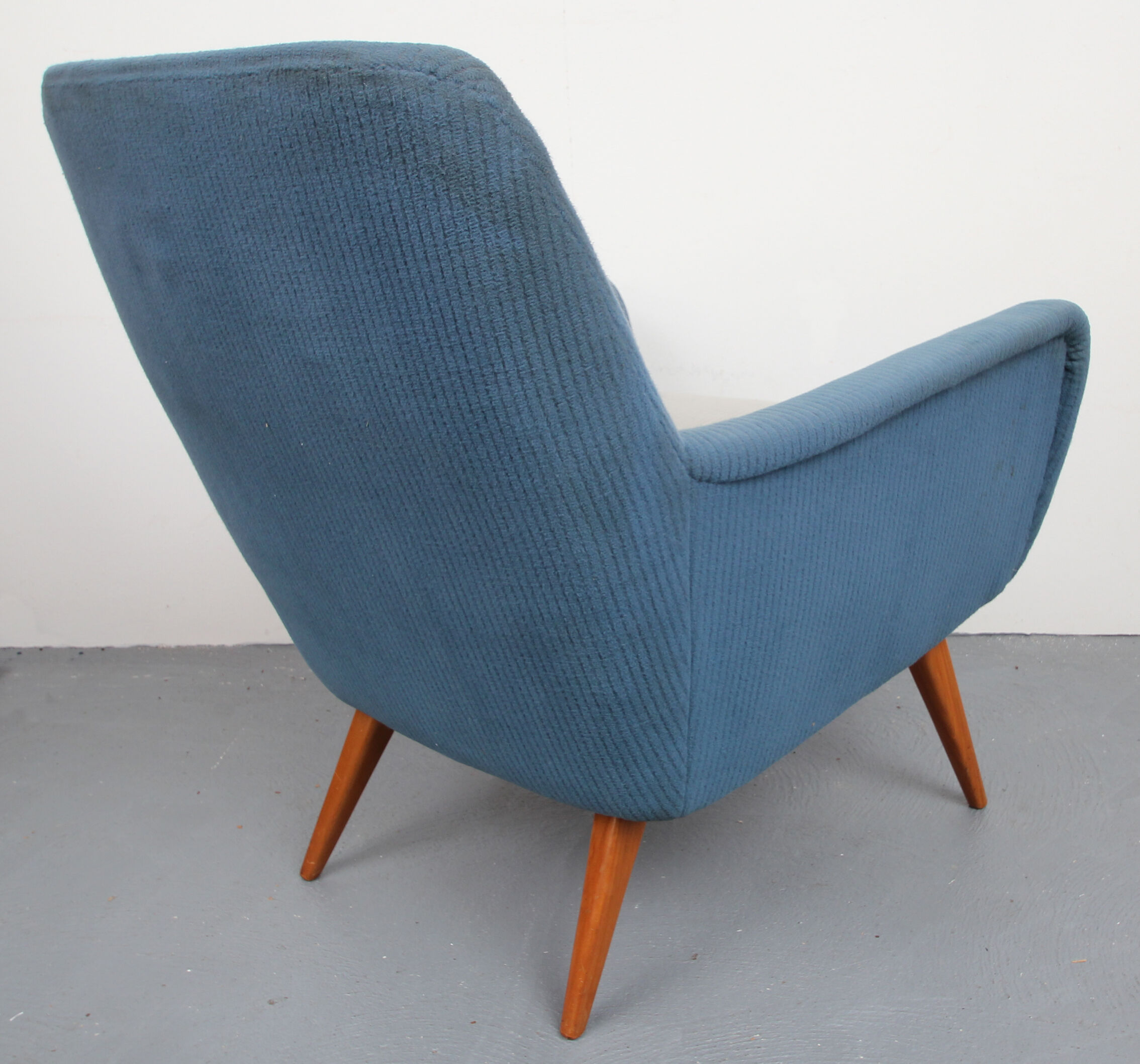 1950s armchair in grey and blue