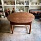 Round wooden farmhouse table