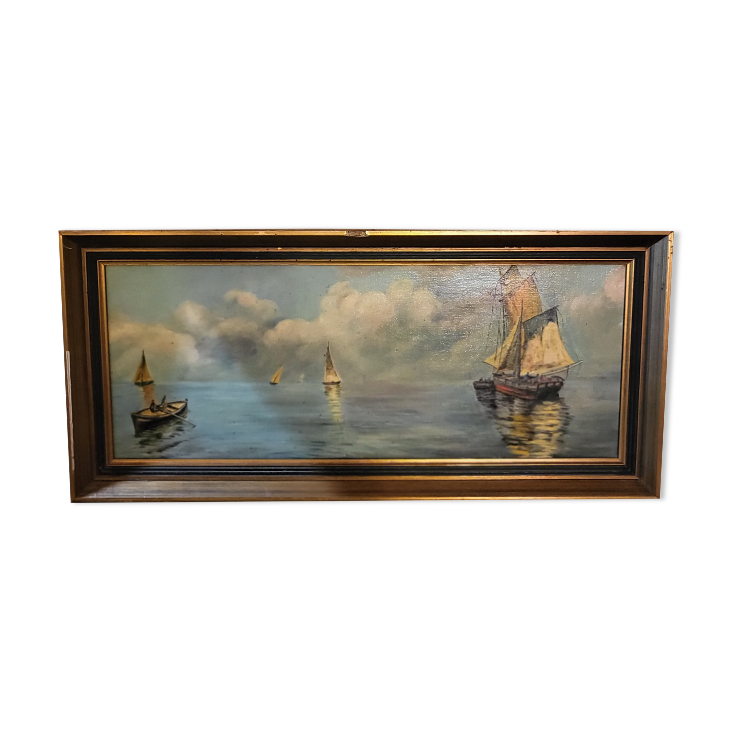 Oil on marine canvas