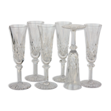Sammy model series of 6 St. Louis Crystal champagne flutes