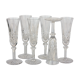 Sammy model series of 6 St. Louis Crystal champagne flutes