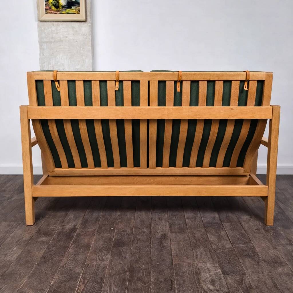 Oak and wool sofa model 2252 Børge Mogensen, Denmark, 1970