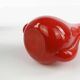 Mid-century modern vase, red glass, Poland, 1970s