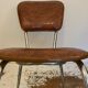 VINTAGE BROWN FAUX LEATHER CHAIR