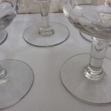 12 vintage foot glasses