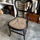 Napoleon III chair in black wood, mother-of-pearl and caning no. 1
