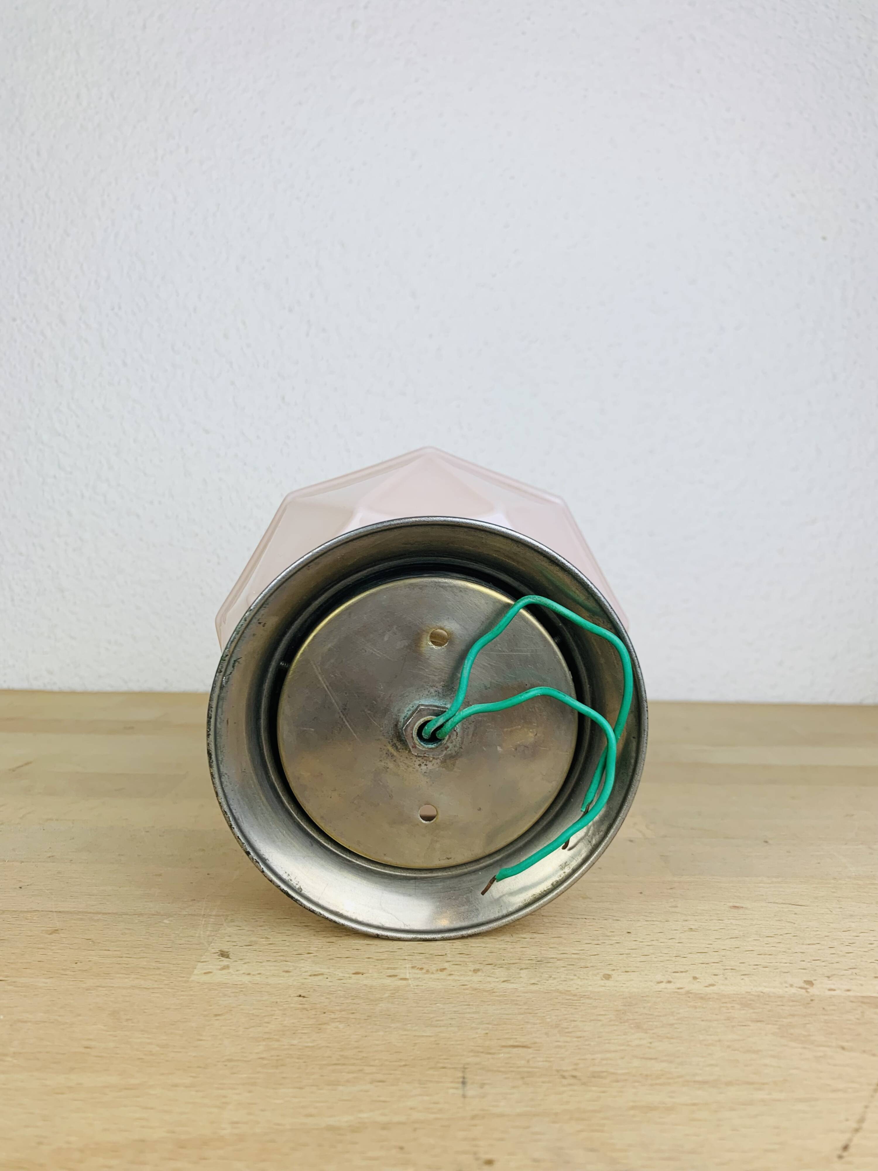 Art Deco pink opaline wall light, 1930/1940, ceiling light