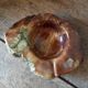Large vintage alabaster pocket-empty ashtray