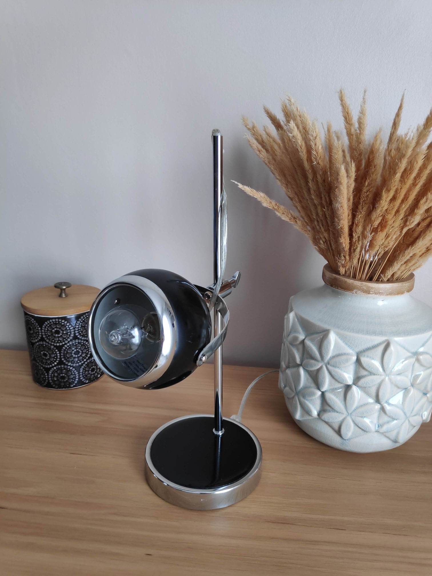 Vintage black eye ball desk lamp