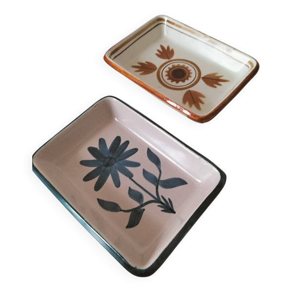 Duo de coupelles Longchamp – faïence émaillée années 60/70