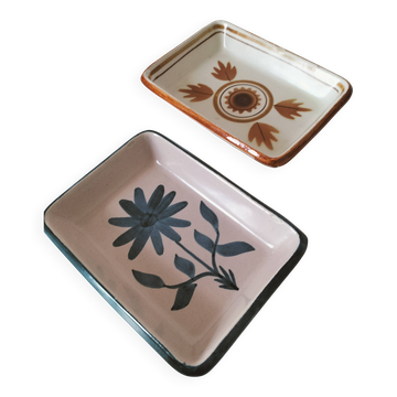 Duo de coupelles Longchamp – faïence émaillée années 60/70