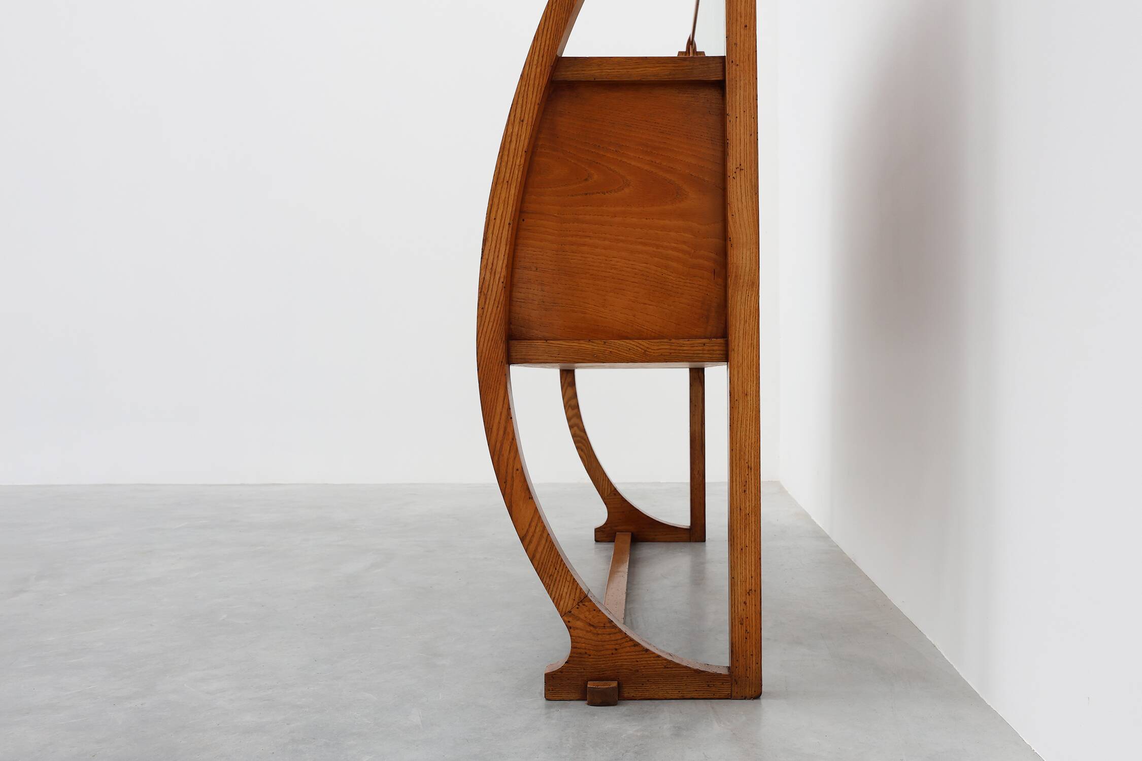 Art Deco buffet, planter or liquor cabinet in wood with mirror, France 1920