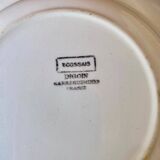 Set of 8 old Digoin Sarreguemines plates, yellow Scottish model