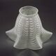 Replacement lampshade in vintage French opaque white glass with fluted edge 0183
