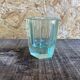 Set of 6 antique liqueur glasses moser moulded uranium glass beryl art deco