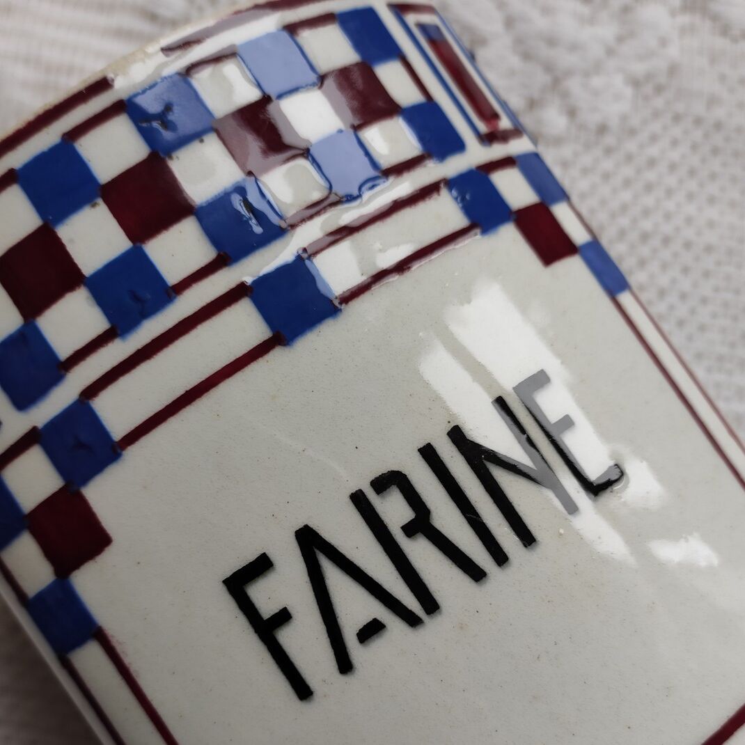 Earthenware flour box