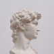 David head in white plaster