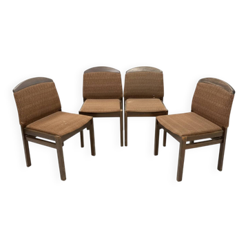 Set of 4 Retro Hikor Chairs, 1980s, Czechoslovakia