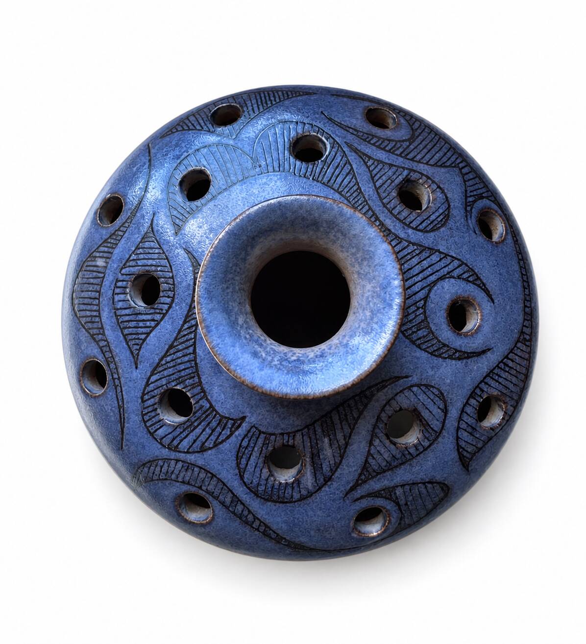 Vase Pique-Fleurs in Stoneware from Vallauris by Fonck & Mateo - 1960