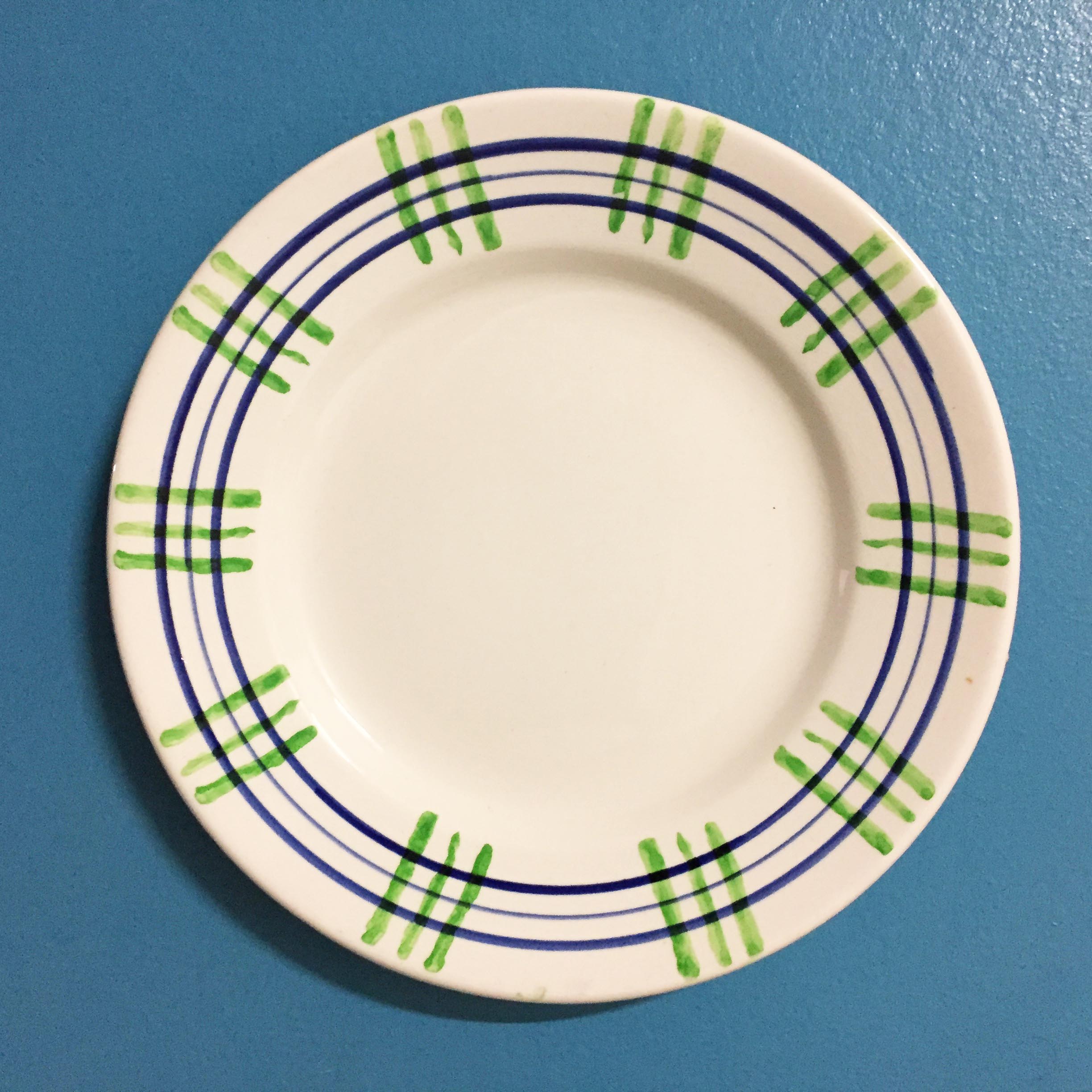Set of 10 pieces Digoin Sarreguemines "Poitou"