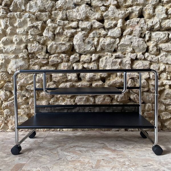 Meubles d’appoint / meubles hi-fi sur roulettes métal chromé –  Habitat
