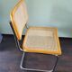 Marcel Breuer tubular frame chair with rattan seating, 70