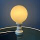 Lampe de table Space Age blanche en verre opalin
