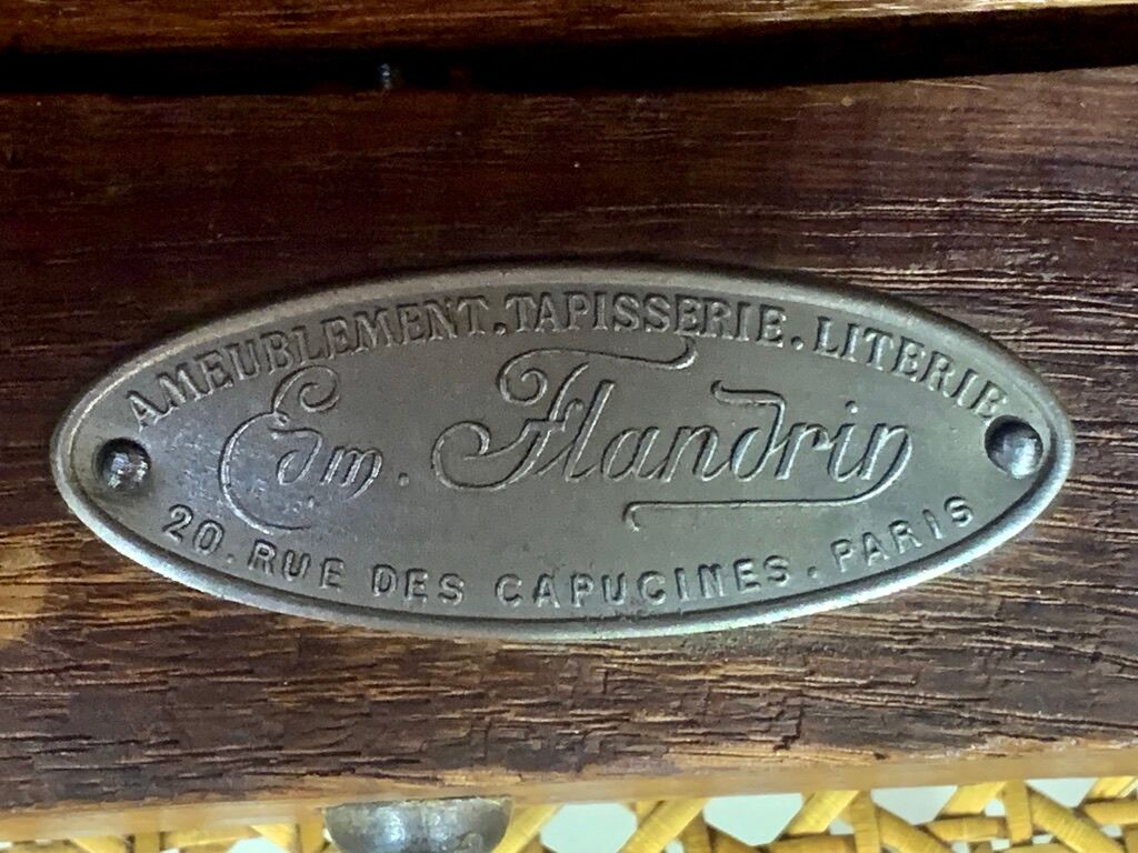 Canned chairs X 8, Louis XVI style, early XX, stamped Flandrin Paris