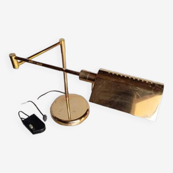 Vintage design brass reading desk lamp ep 1970