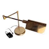 Lampe de bureau liseuse en laiton design vintage ep 1970
