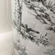 Metal wastebasket old décor fabric of jouy