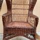 Duo de fauteuils à oreilles en rotin