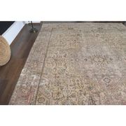 1970s Vintage Persian Handmade Wool Cotton Orange Area Rug 300x386