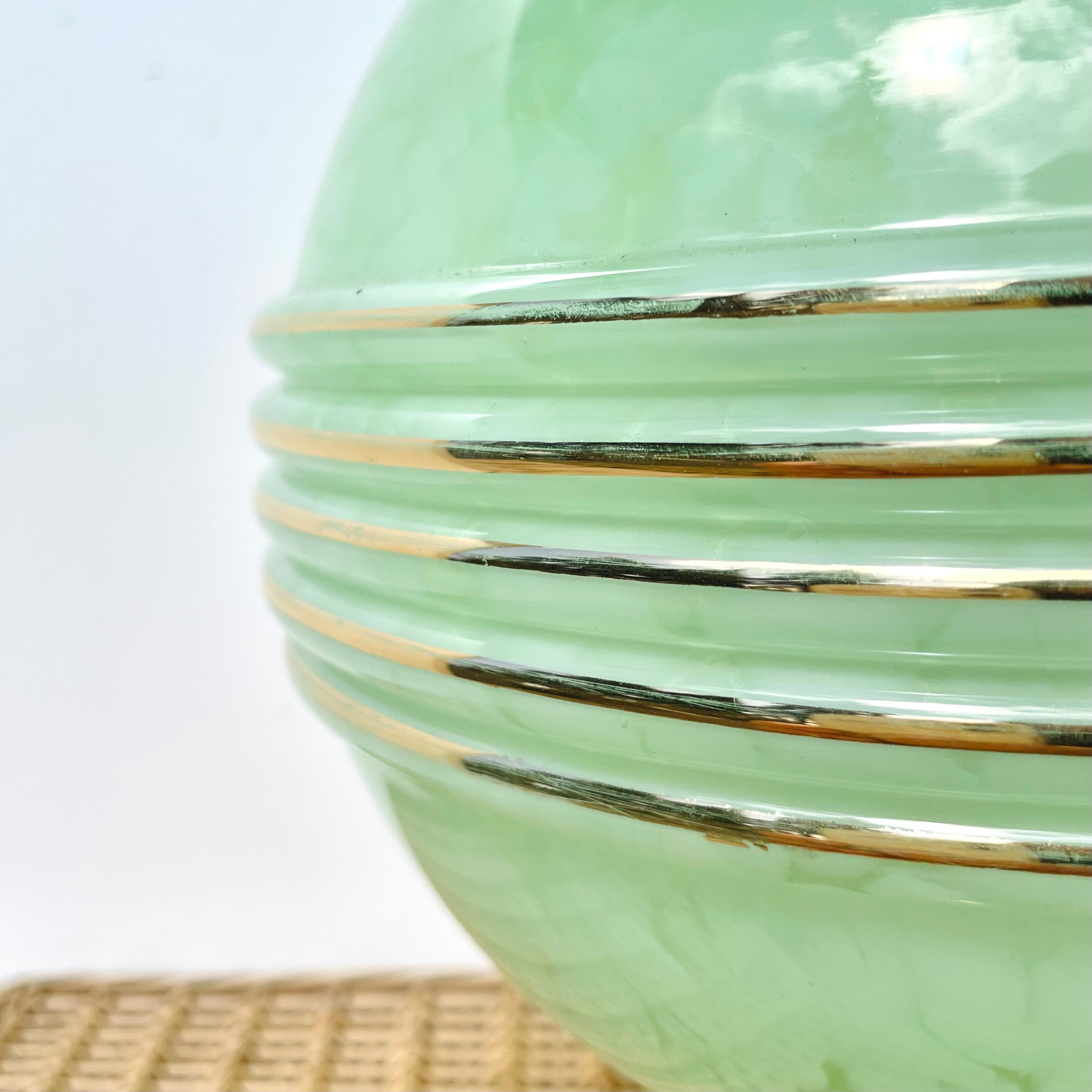 Green Clichy glass lamp