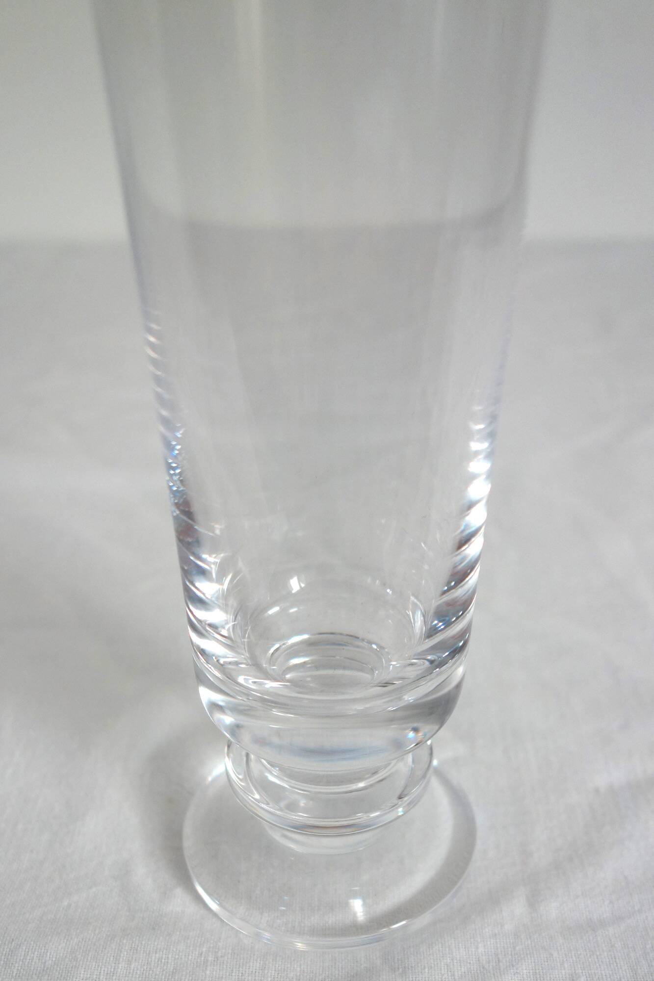 8 vintage Sèvres crystal champagne glasses, 1970s