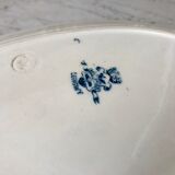 large oval dish in Terre de Fer Longwy model Bellanger late 19th century