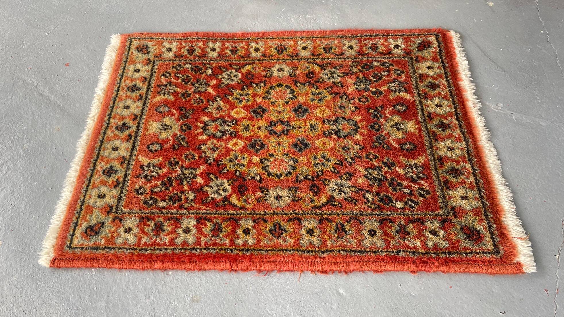 Vintage virgin wool rug