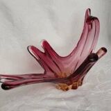 Large pink blown glass centrepiece – organic design –