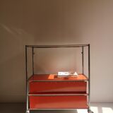 Serving industrial chrome metal wheeled library
