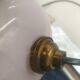 Paire de suspension en opaline