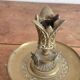 Bronze Carved Floral Lotus Flower Table Candle Holder Neo-Gothic Art Nouveau