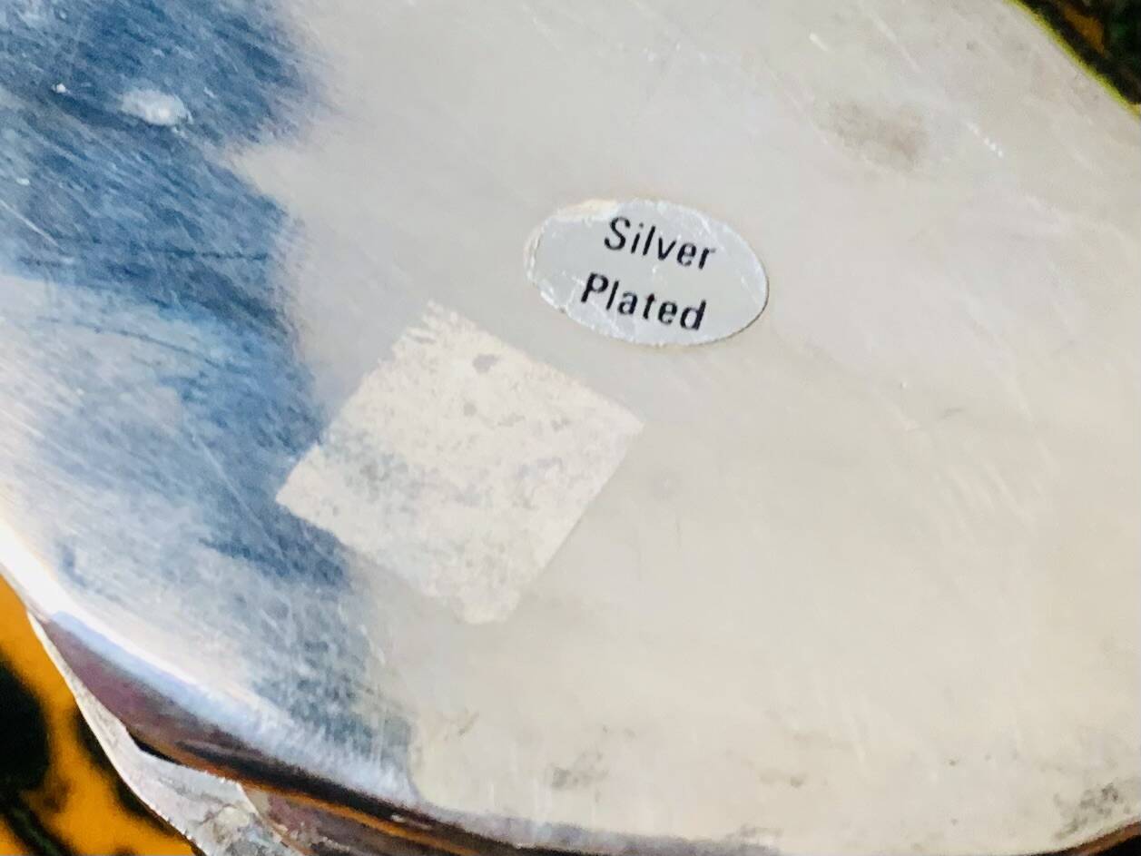 Vintage snail-shaped butter dish - zinc and silver metal - EP Zinc Alloy