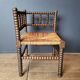 Authentic old corner armchair chair, fireside type, in good condition