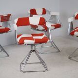 Ensemble table à manger et chaises pivotantes Rudi Verelst pour Novalux