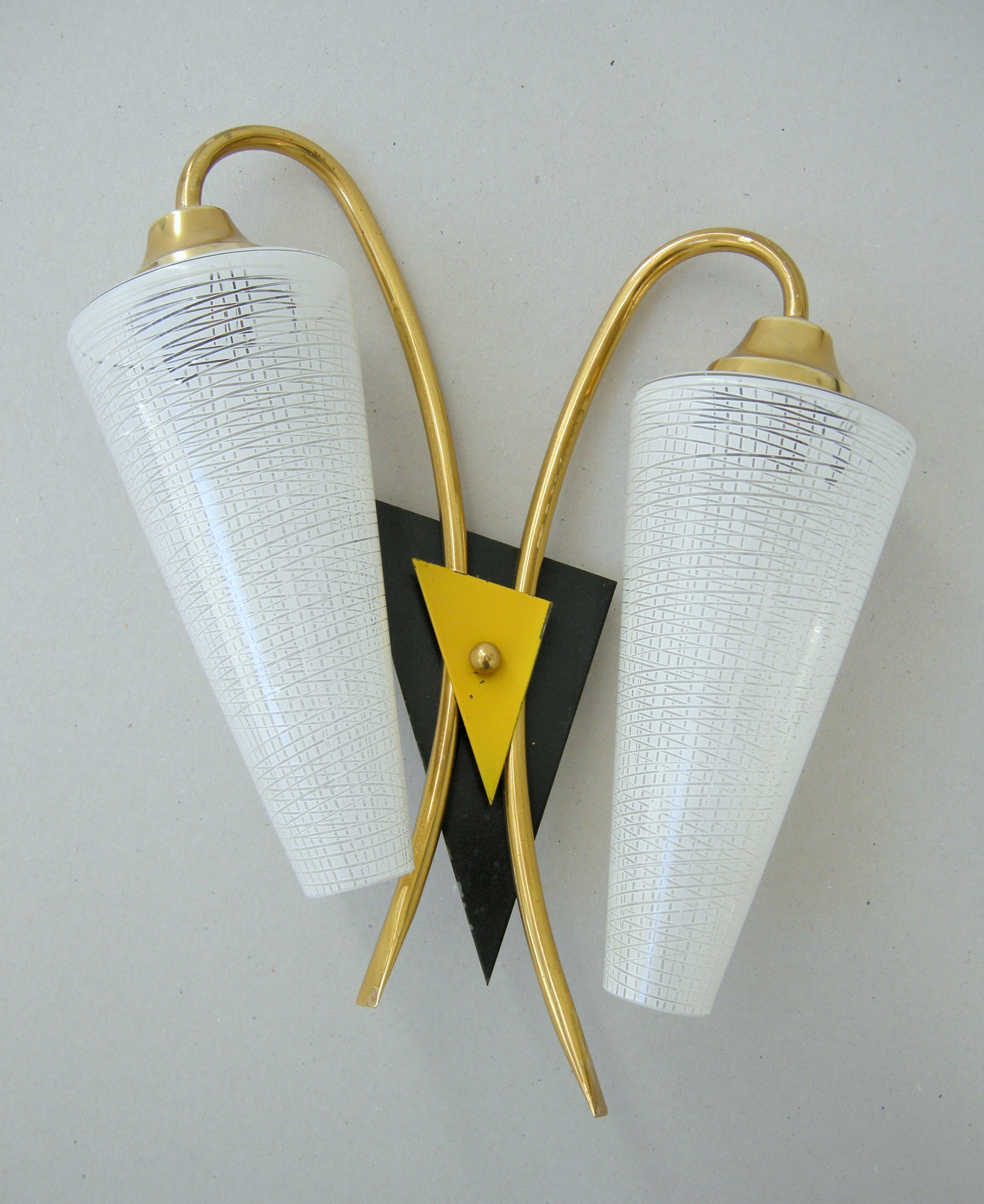 Pair of vintage wall lamps 1950